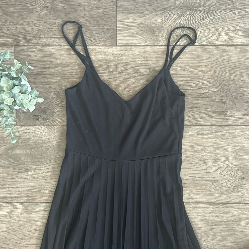 ASOS Black Maxi Dress Spaghetti Strap Size 2 - Picture 2 of 4
